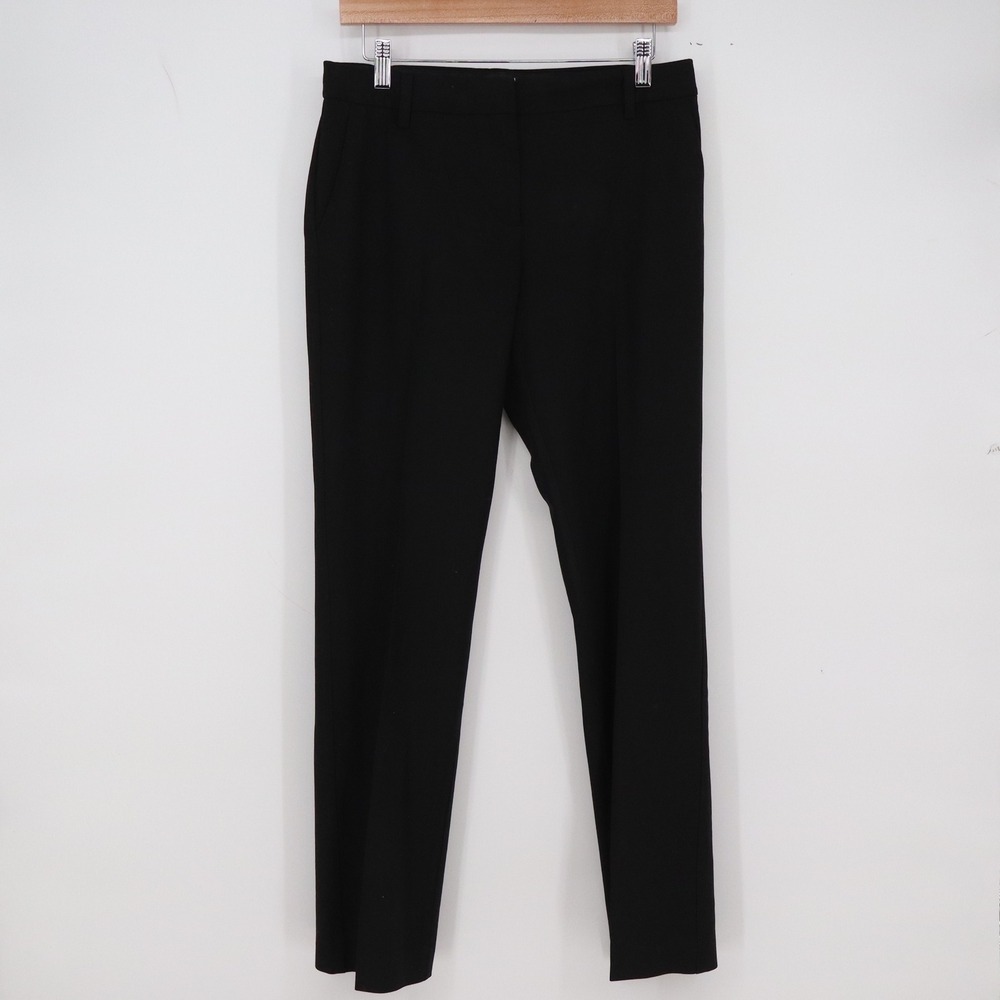 INC Dress Pants Womens 8P Petite Straight Leg Black Stretch Trousers Excellent